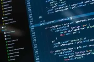 A computer screen displaying coding illustrates software engineer career opportunities at Birda.