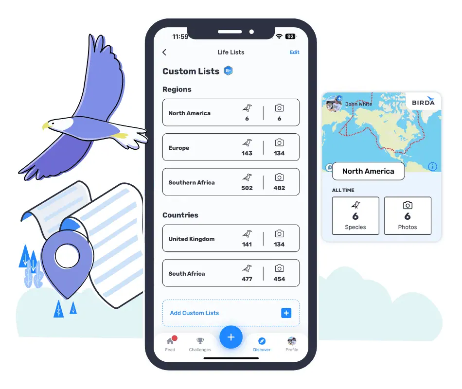 Birda Custom Life Lists